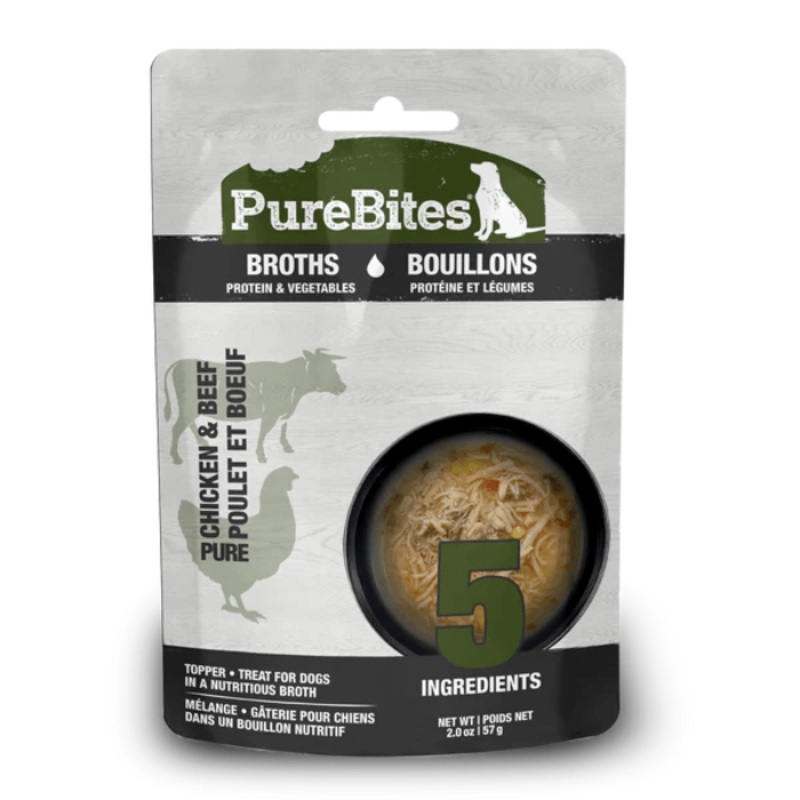 Bouillon protines & lgumes Poulet & boeuf pour chiens 57g
