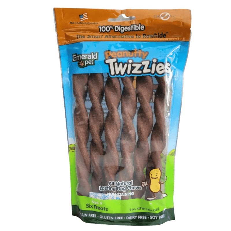 Gteries  mcher pour chiens Twizzies beurre d'arachide