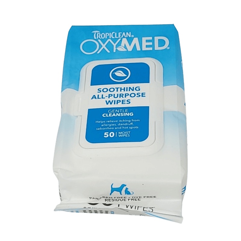 Lingettes apaisantes Oxymed pour chiens et chats