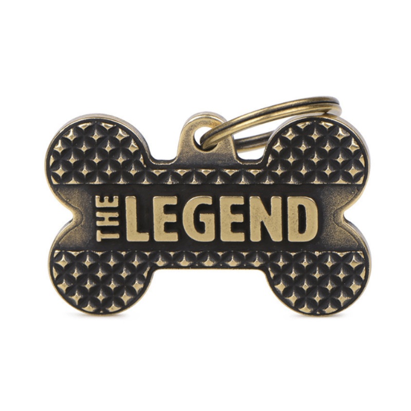 Mdaille pour chiens - The Legend OS Laiton