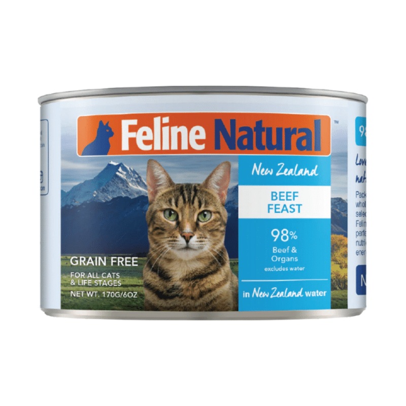 Nourriture humide pour chat Feline Natural Festin de boeuf 12x6oz