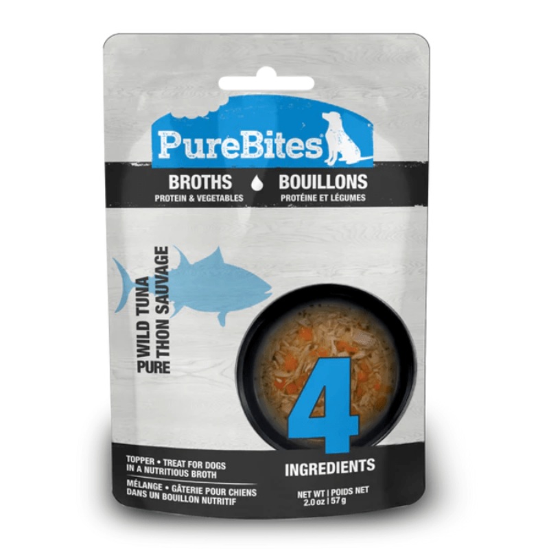 Purebites Bouillon protines & lgumes Thon sauvage pour chiens 57g