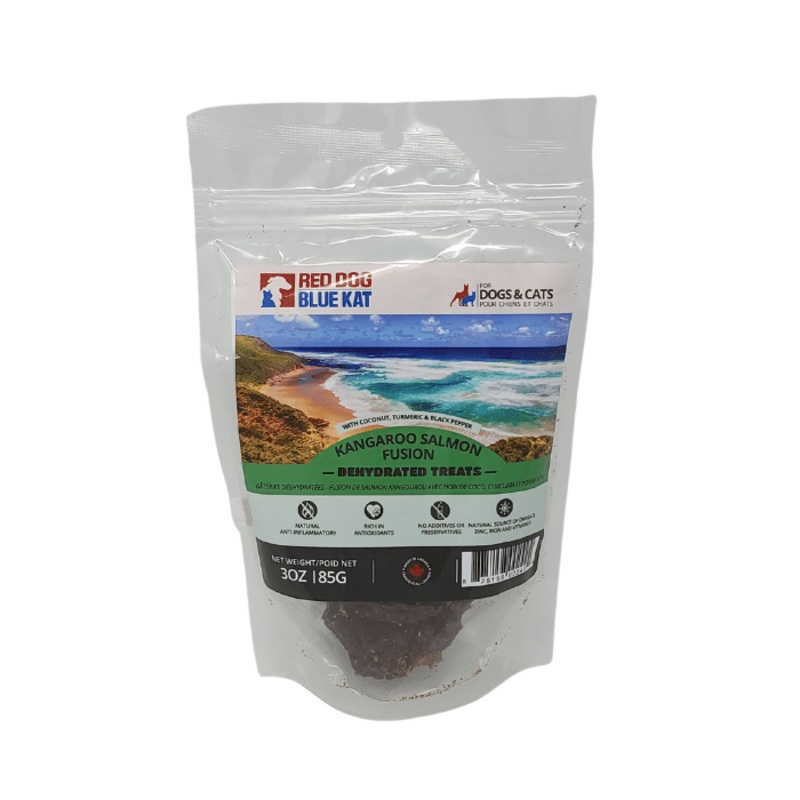 Gteries pour chiens & chats - Kangourou & saumon dshydrat 3oz