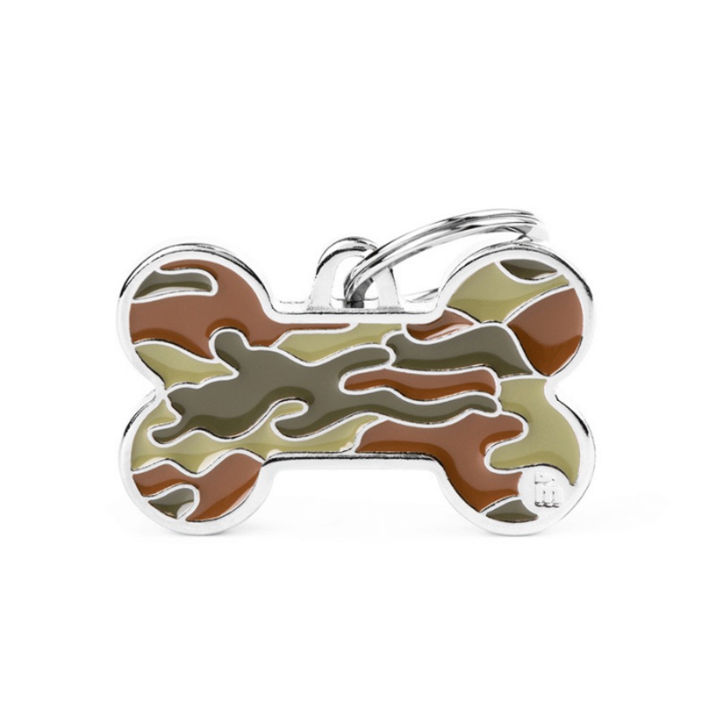 Mdaille pour chiens - Os camouflage