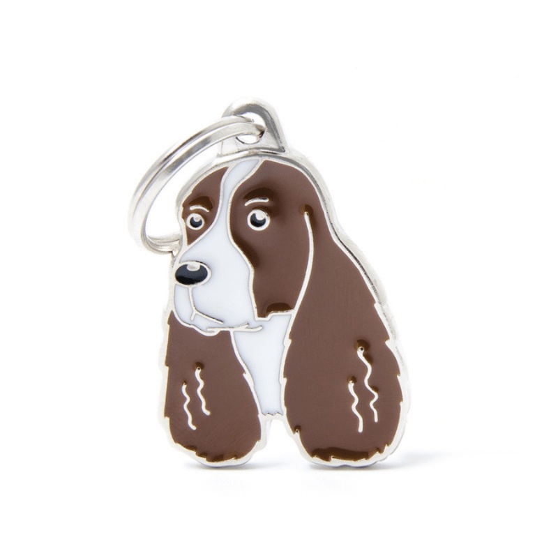 Mdaille pour chiens - pagneul brun