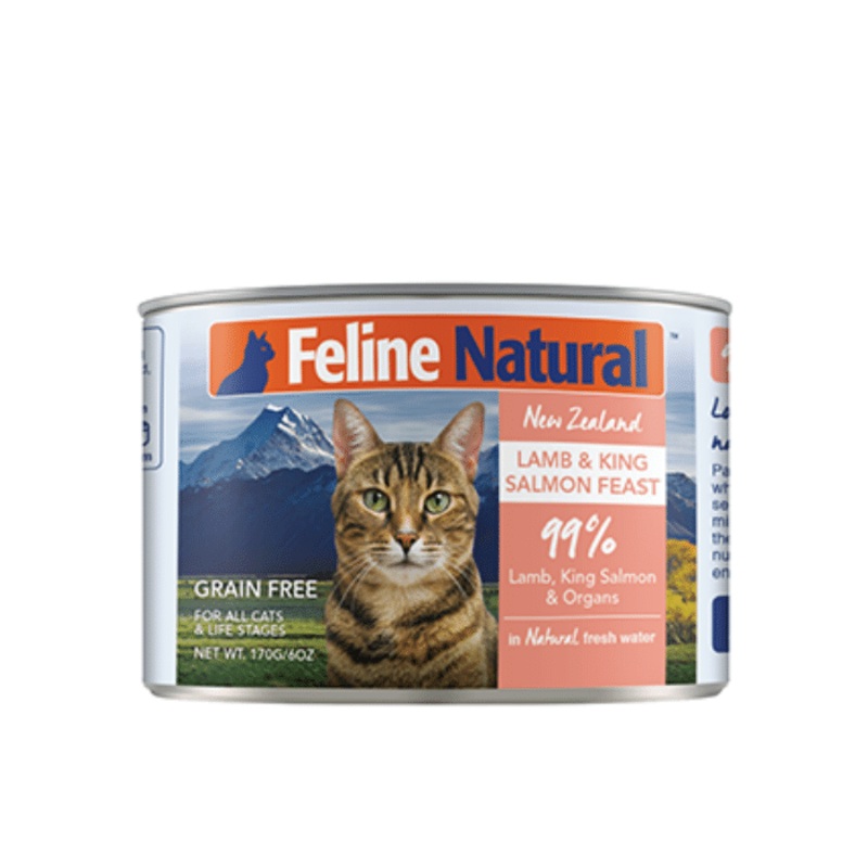Nourriture humide pour chat Feline Natural Festin Agneau & King Salmon 12x6oz