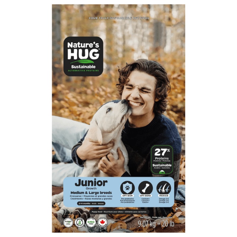 Nourriture Junior croissance moyenne et grande race Nature Hug