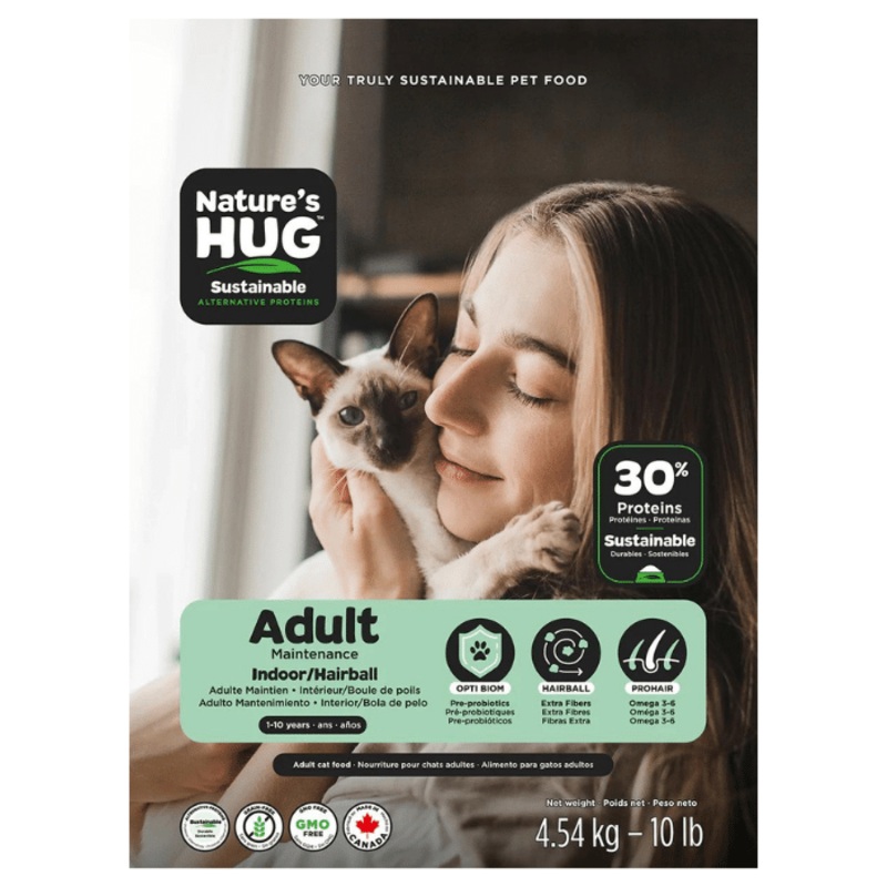 Nourriture pour chat adulte d'intrieur - boule de poils Nature Hug