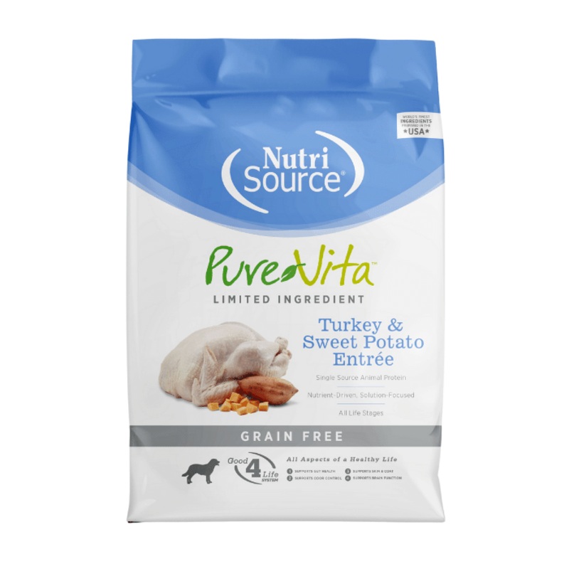 Nourriture pour chiens NutriSource Purevita Dinde ingrdients limits sans grains