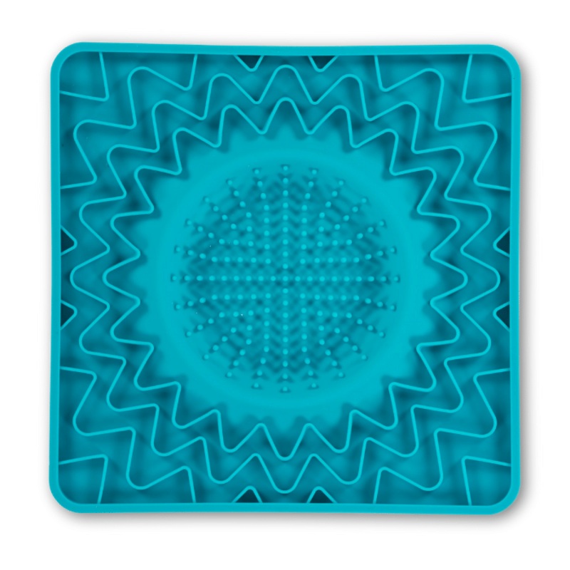 Tapis de bol  lcher pour chien en silicone rsistant 10x10''