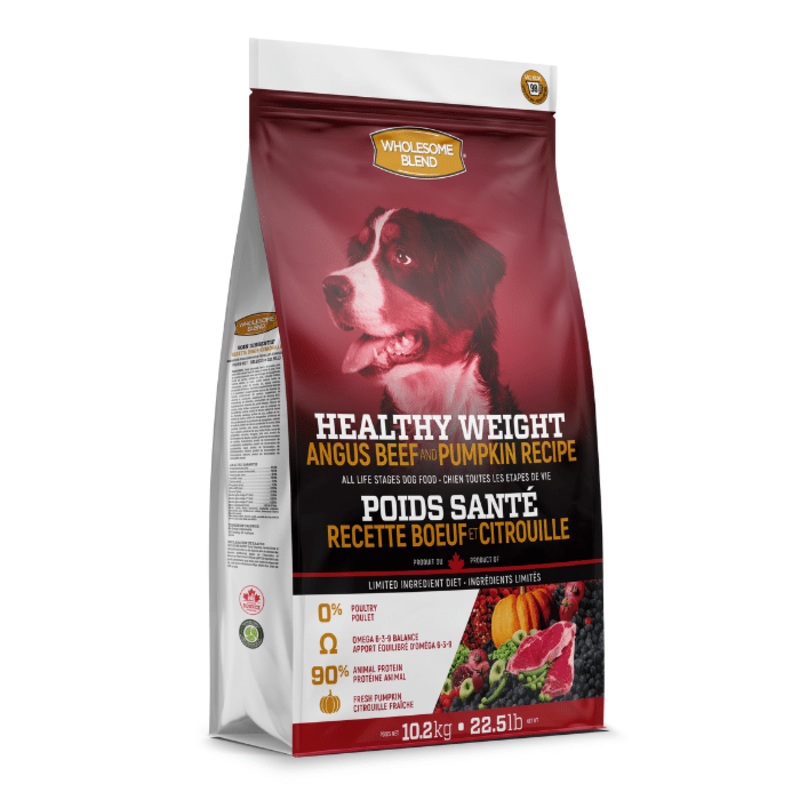 Wholesome Blend Formule poids sant recette au buf et  la citrouille