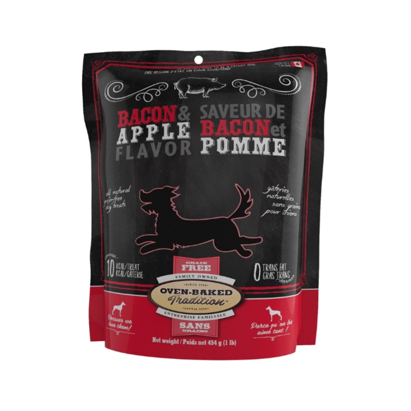 Gteries Pour Chien, Sans Grains, Biscuits Bacon Et Pommes 454gr