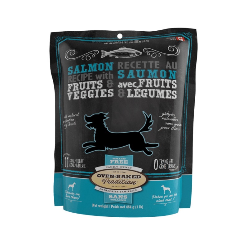 Gteries Pour Chien, Sans Grains, Biscuits Saumon, Fruits Et Lgumes 454gr