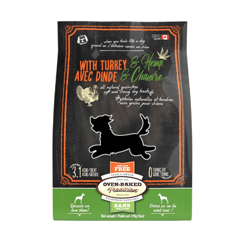 Gteries Pour Chien, Tendres  La Dinde Et Au Chanvre, Sans Grains 170g