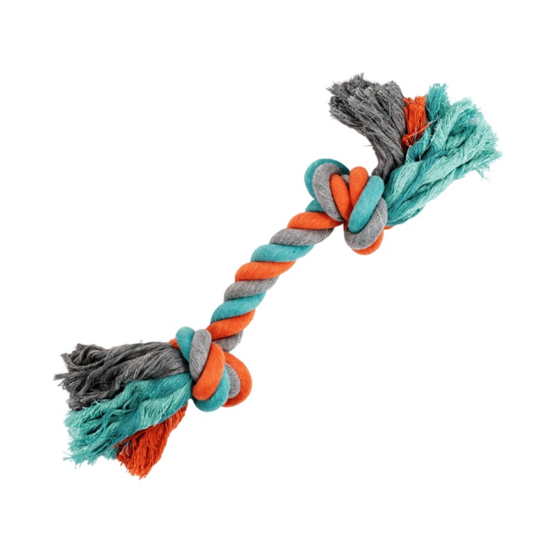 Jouet De Corde Pour Chien, Avec 2 Nuds Orange Et Bleu 20"