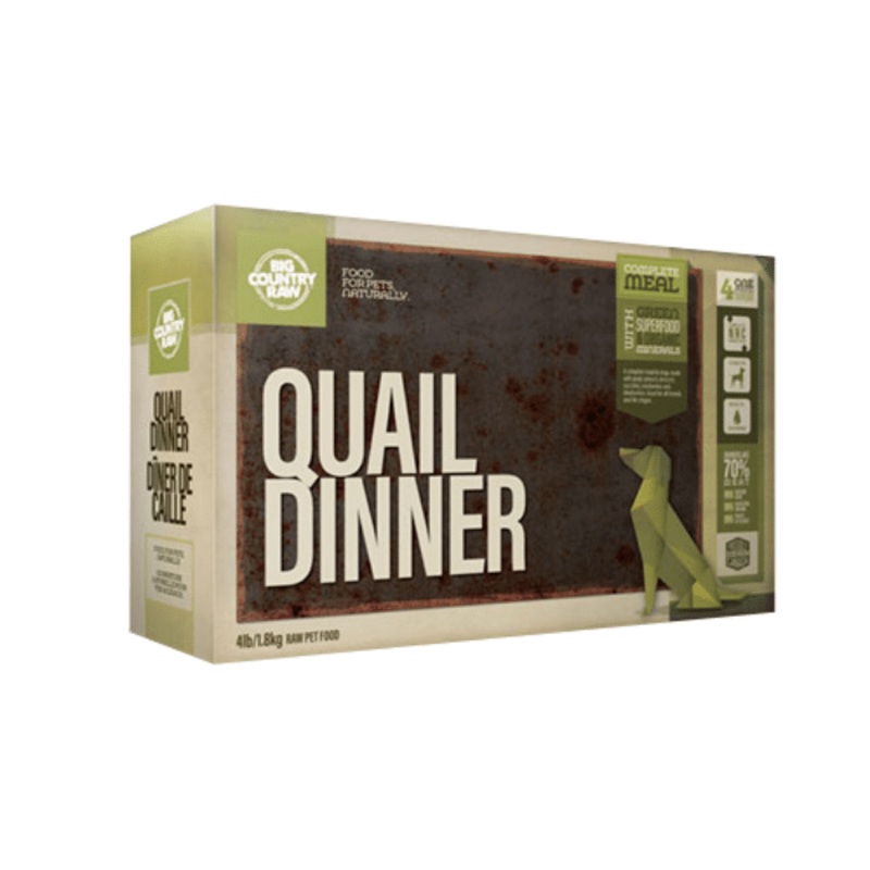 Nourriture crue Dner de Caille Big Country Raw 4 lb