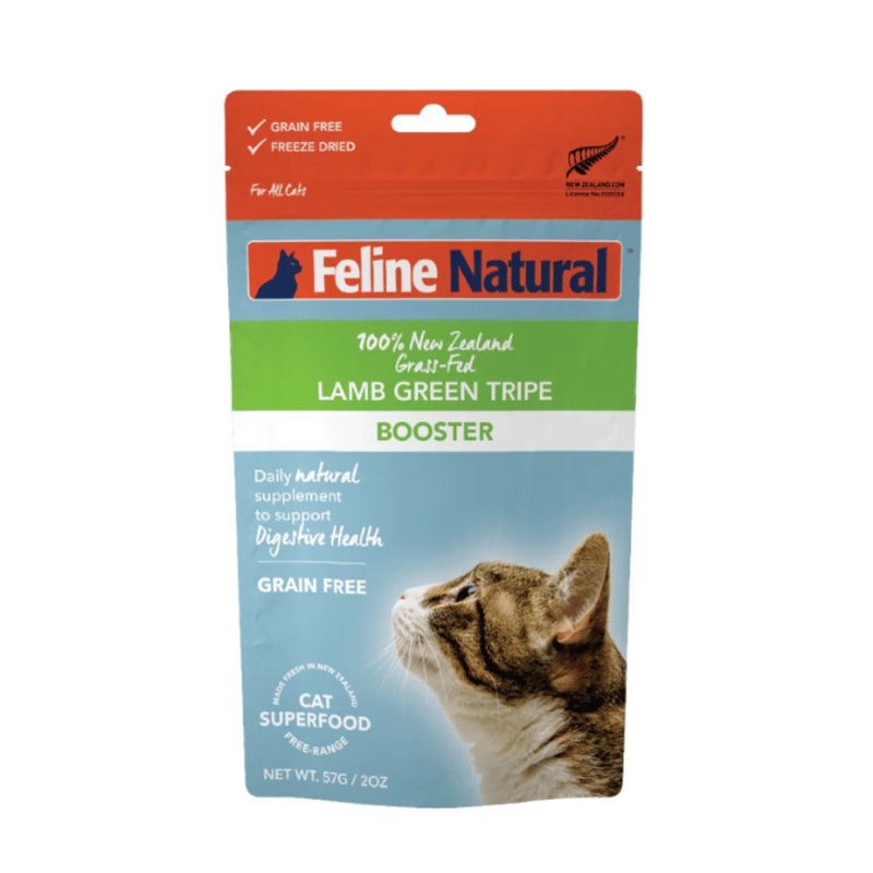 Booster pour chats Feline Natural trippe verte d'agneau