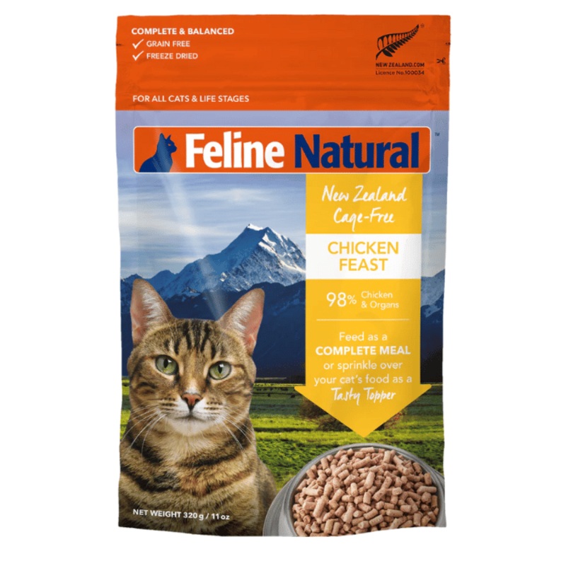 Feline Natural nourriture pour chat au poulet lyophilise 320g