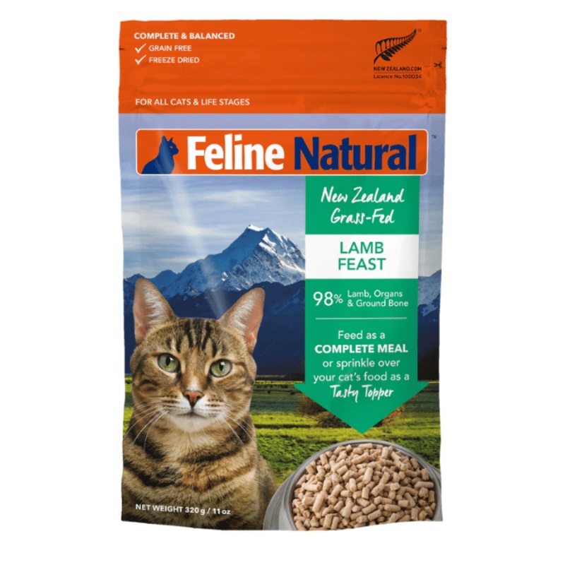 Feline Natural nourriture pour chat  l'agneau lyophilise 320g