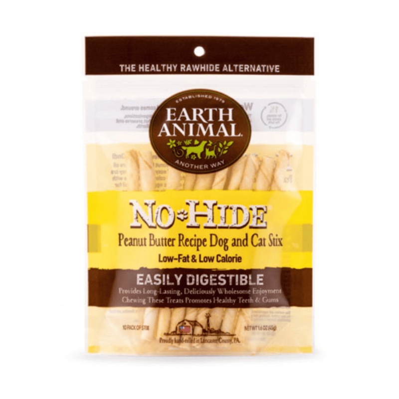Gteries  mcher pour chats et chiens No-Hide Stix au beurre d'arachide - paquet de 10