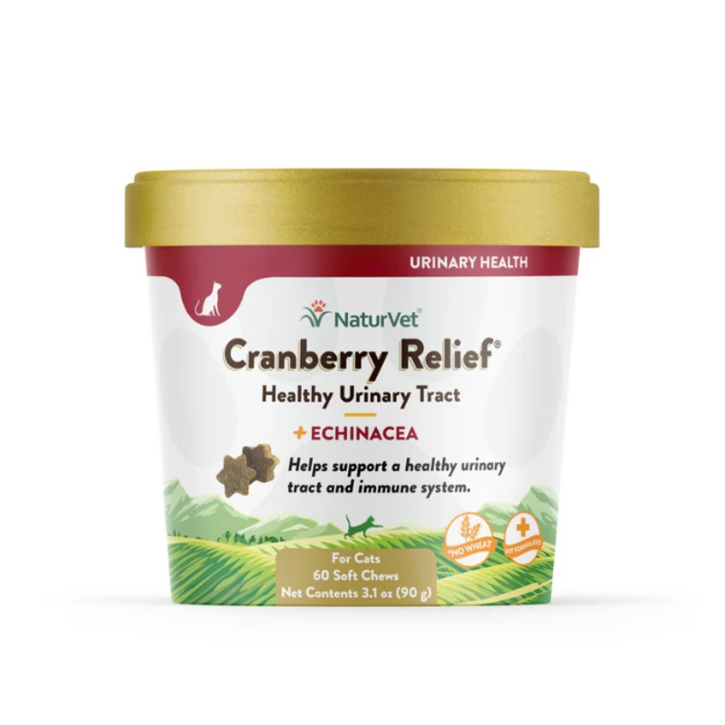 Naturvet Cranberry relief pour chats Aide  soutenir la sant des voies urinaires 60 bouches