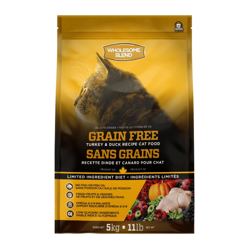 Trouw Nutrition Wholesome Blend Nourriture Pour Chat, Sans Grains, Dinde/canard