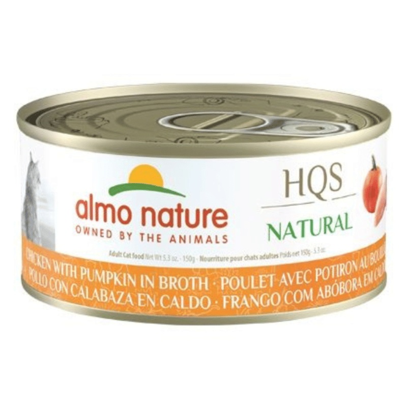 Almo Nature Hqs Natural Chat - Poulet Avec Potiron Au Bouillon 24x150gr