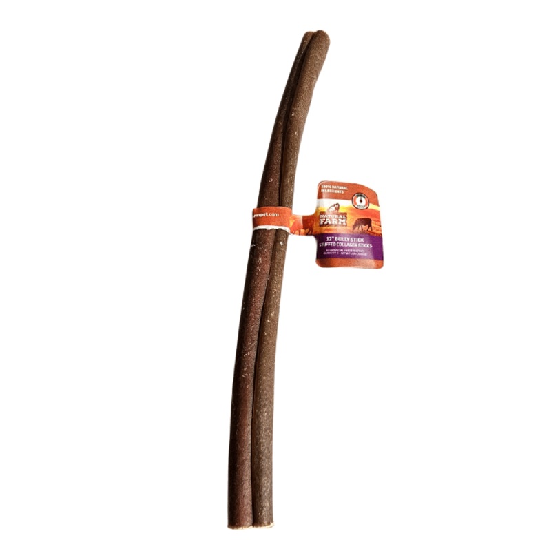 Bully stick farci de collagene