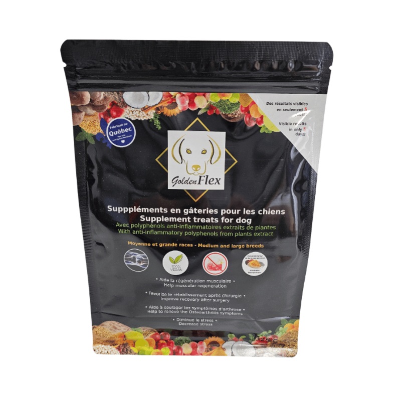 GoldenFlex pour chiens - supplment anti-inflammatoire en gteries - Pomme 325g