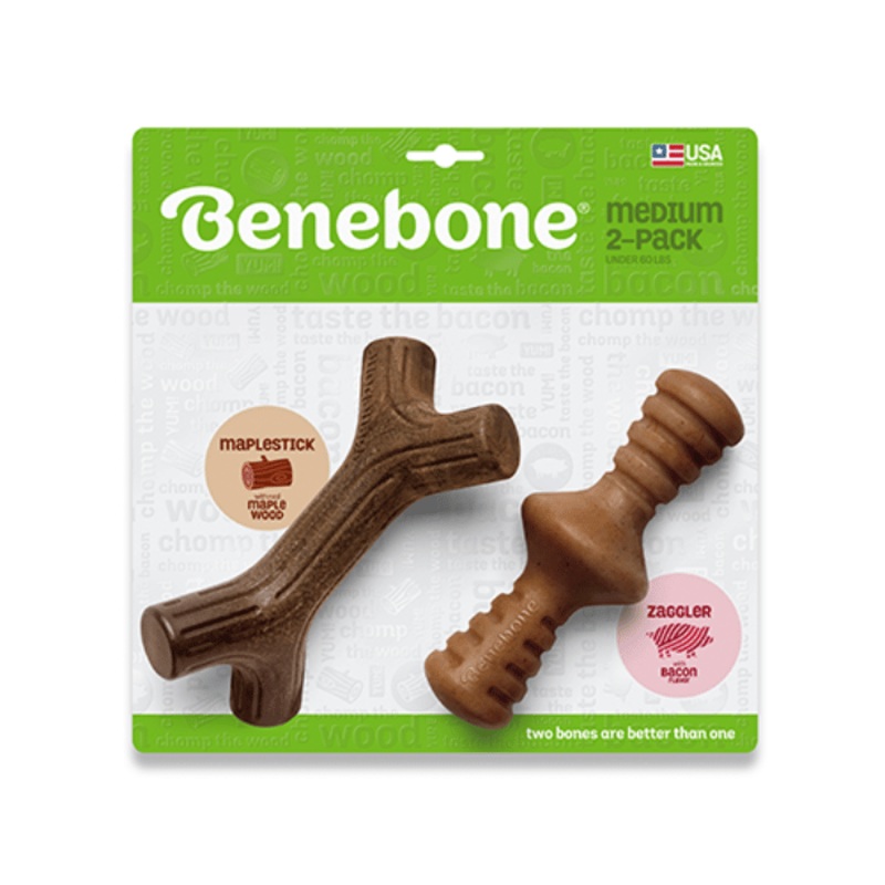 Jouet  gruger Benebone Mapplestick/Zaggler Paquet de 2