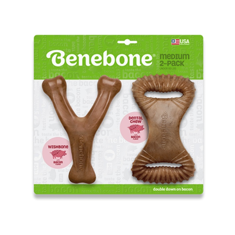 Jouet  gruger Benebone Wishbone/Rocking Dental Paquet de 2