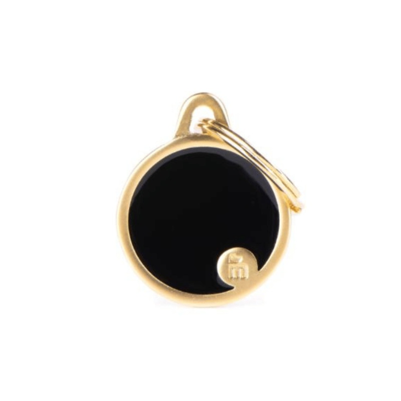 Mdaille pour chiens - Cercle fait  la main Or satin