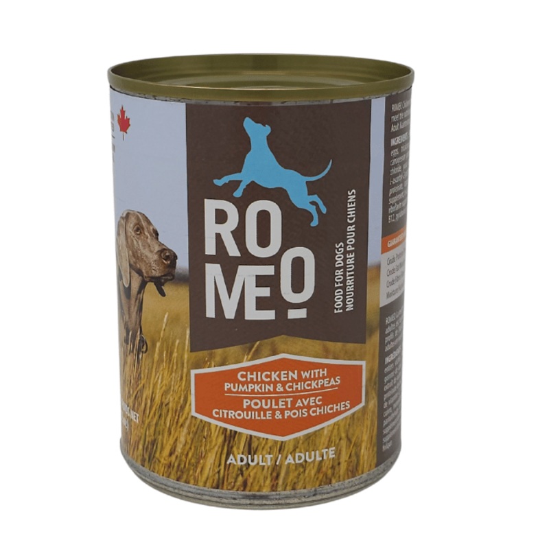 Nourriture humide pour chien - Romeo Poulet, citrouille et pois chiches 13oz