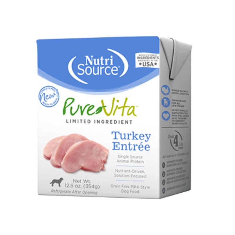Nourriture humide PureVita entre Dinde