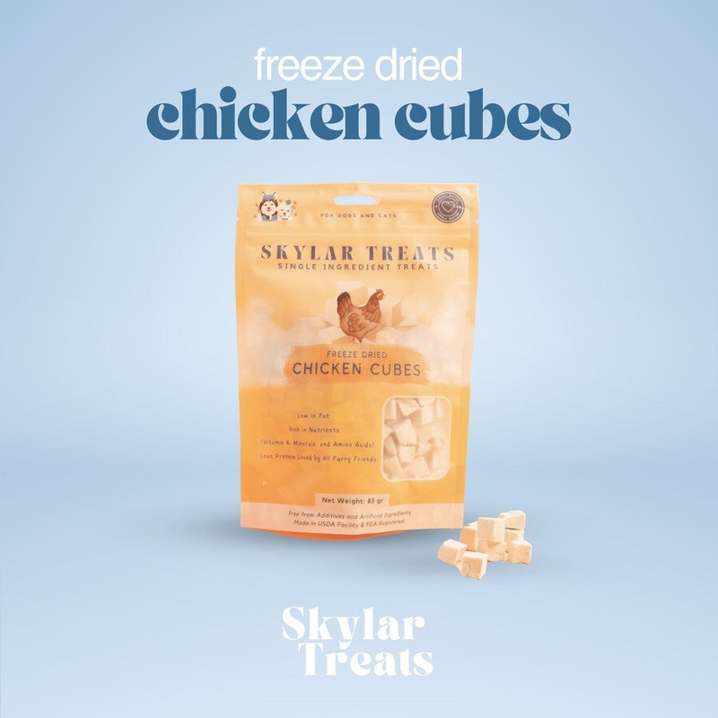 Freeze-Dried Chicken Cubes Dogs & Cat Treats