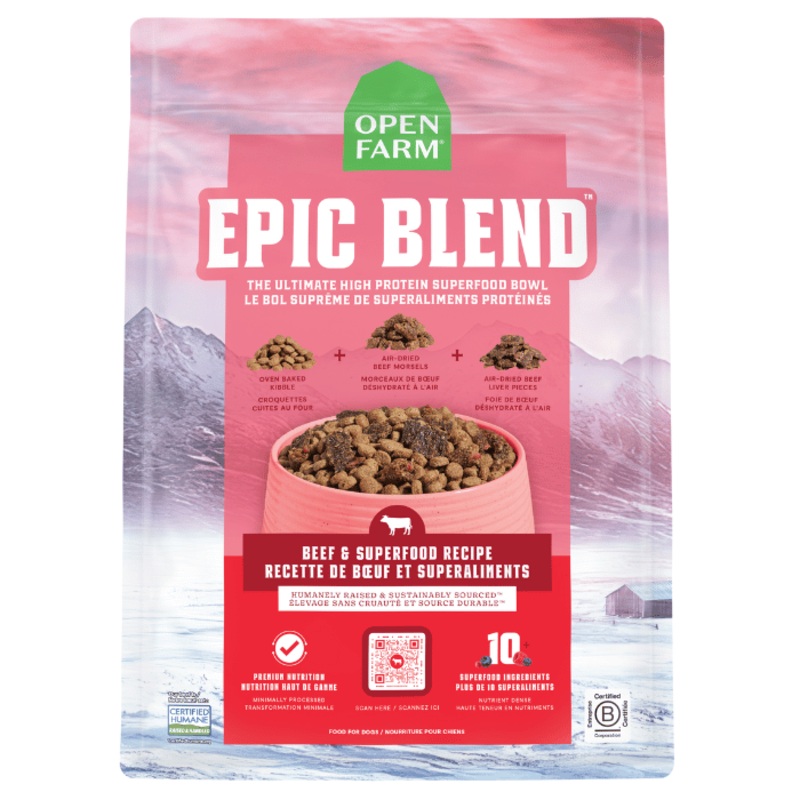 Nourriture pour chiens - Open Farm Epic Blend -  Recette de buf et superaliments