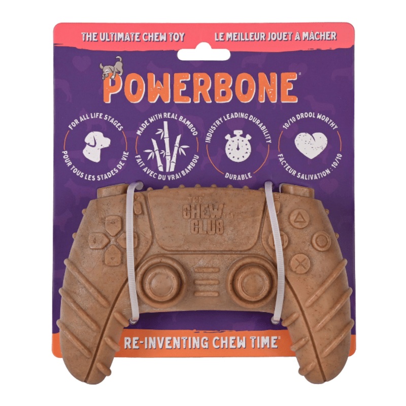 Powerbone Jouet  Mcher Pour Chien, Nylon & Bambou - Manette De Jeux Vido 5"