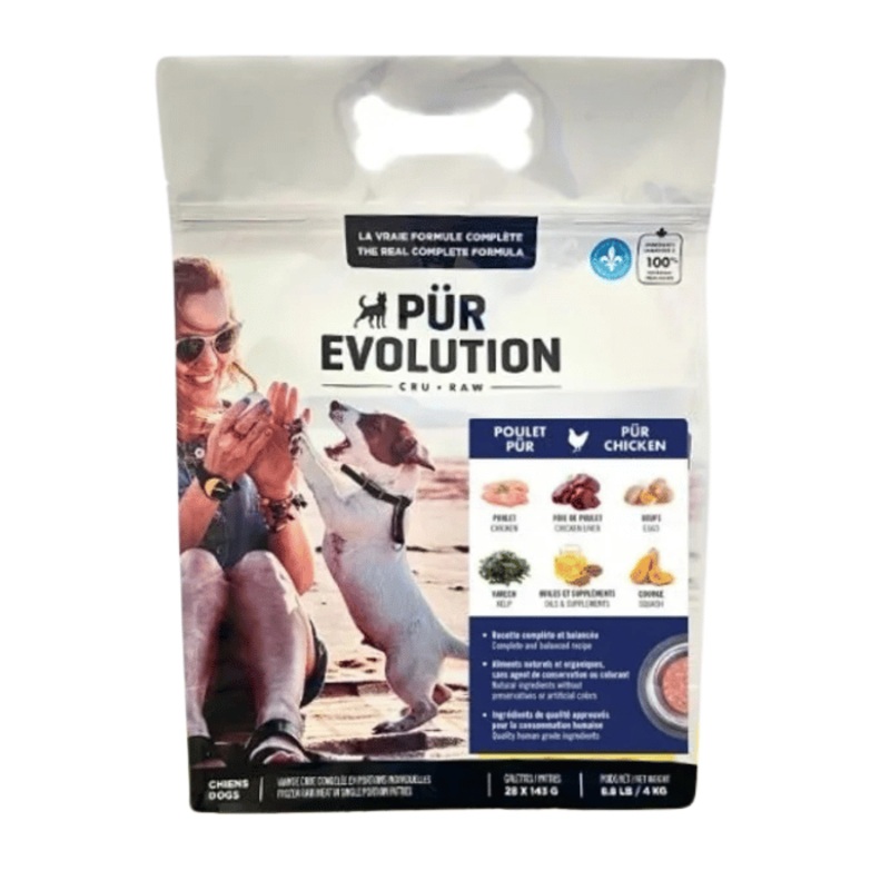 PR Evolution chien adulte -Pur Poulet - Cru congel en magasin seulement