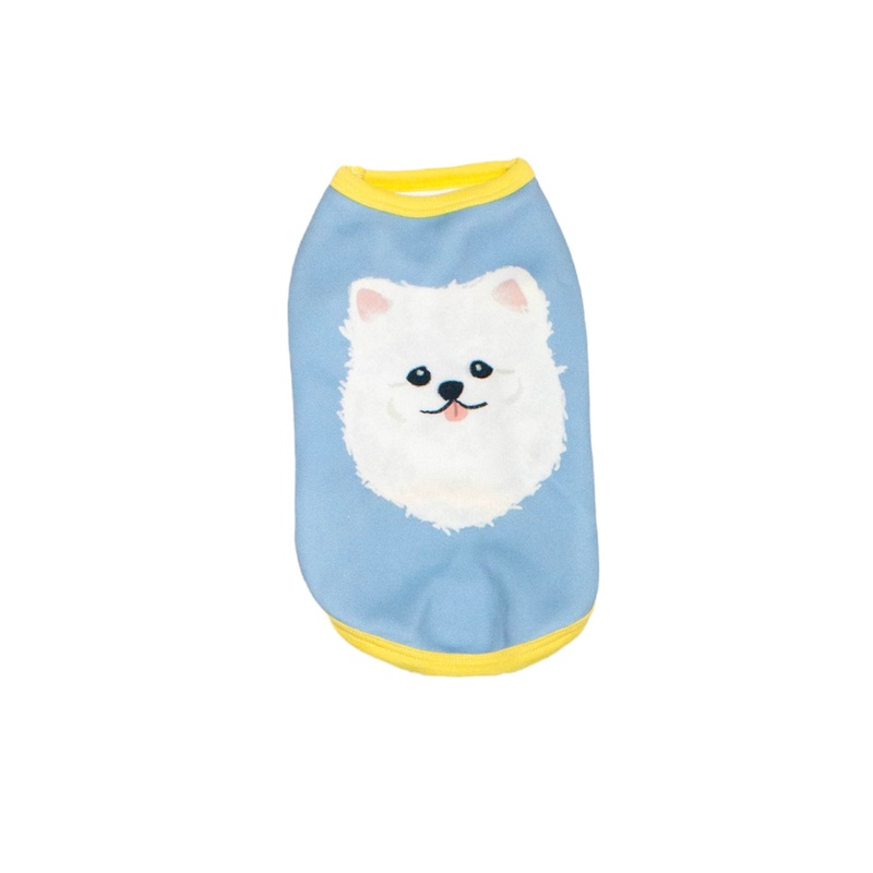 White Pomeranian Pet Tank Clothes