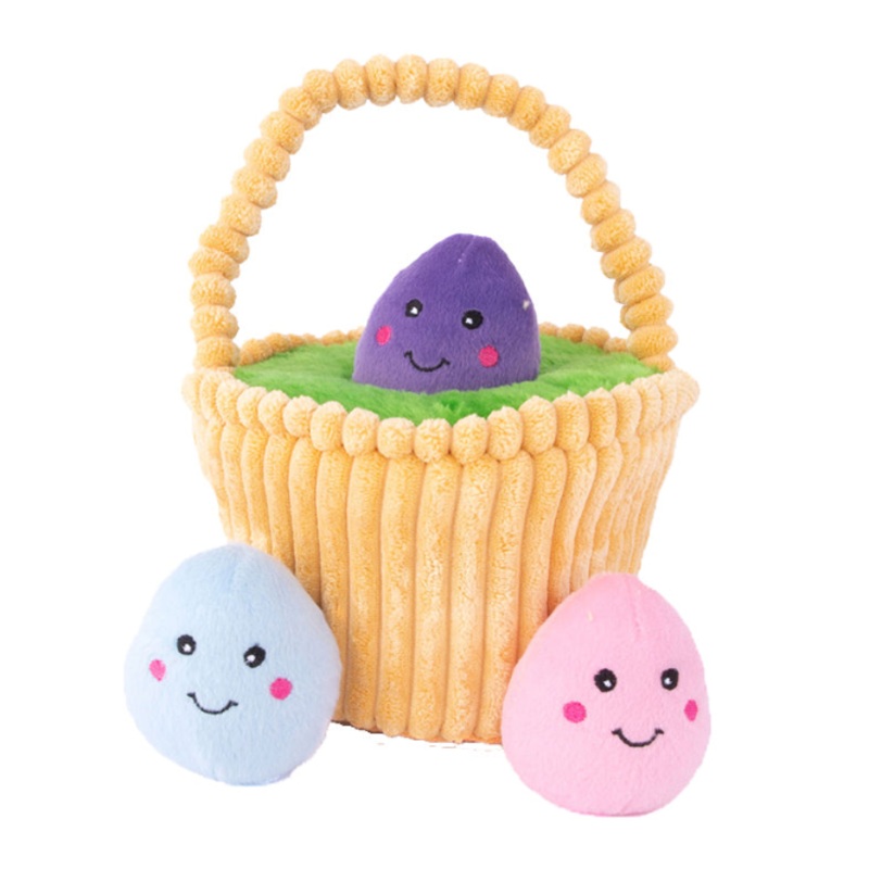 ZippyPaws Zippy Burrow - Easter Egg Basket Dog Toy