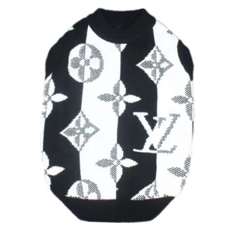 Chewy Pawtton Dog Sweater Black Vest Clothes