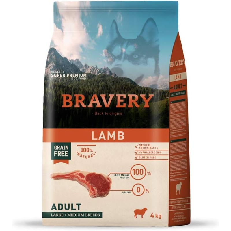 Grain-Free Lamb Large/Medium Breed Adult Dry Dog Food - 4kg
