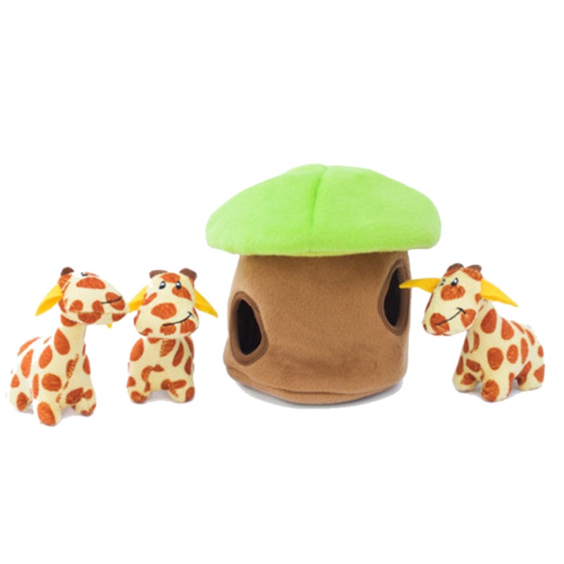 ZippyPaws Zippy Burrow - Giraffe Lodge Dog Toy