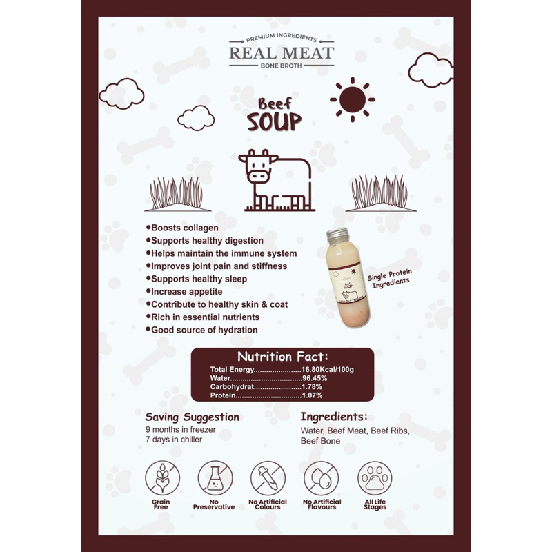 Beef Soup Bone Broth For Dog