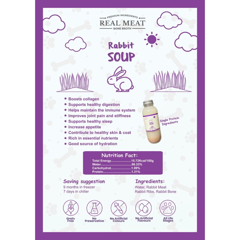 Rabbit Soup Bone Broth For Dog