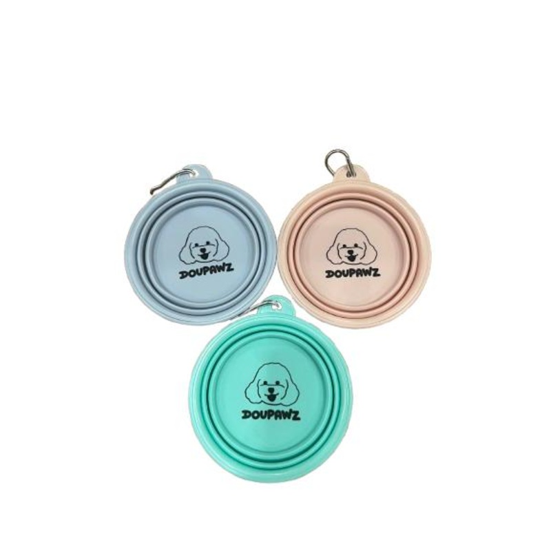 Doupaws Silicone Foldable Travel Bowl for Dogs and Cats