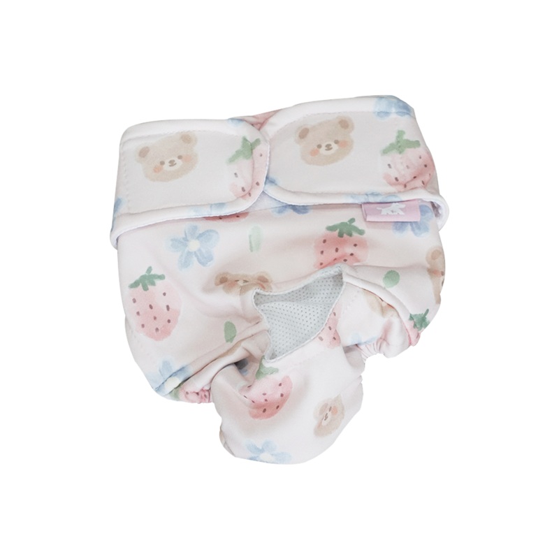 Manner pants for Female Dog - Strawberry