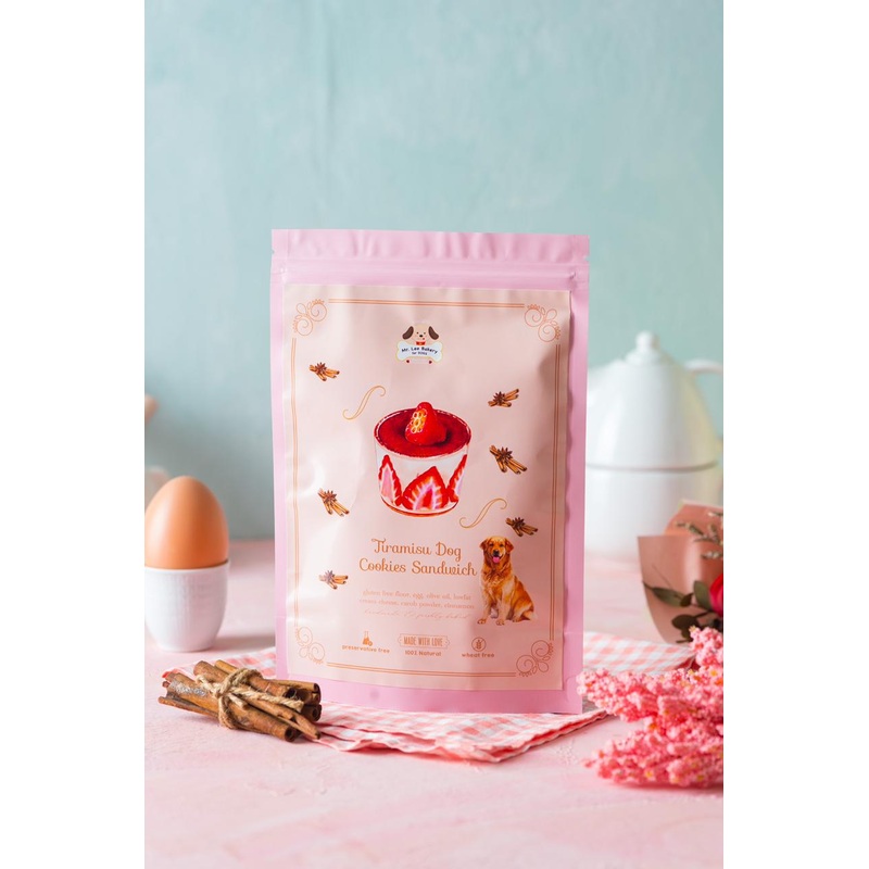 Tiramisu Dog Cookies Sandwich Dog Treats