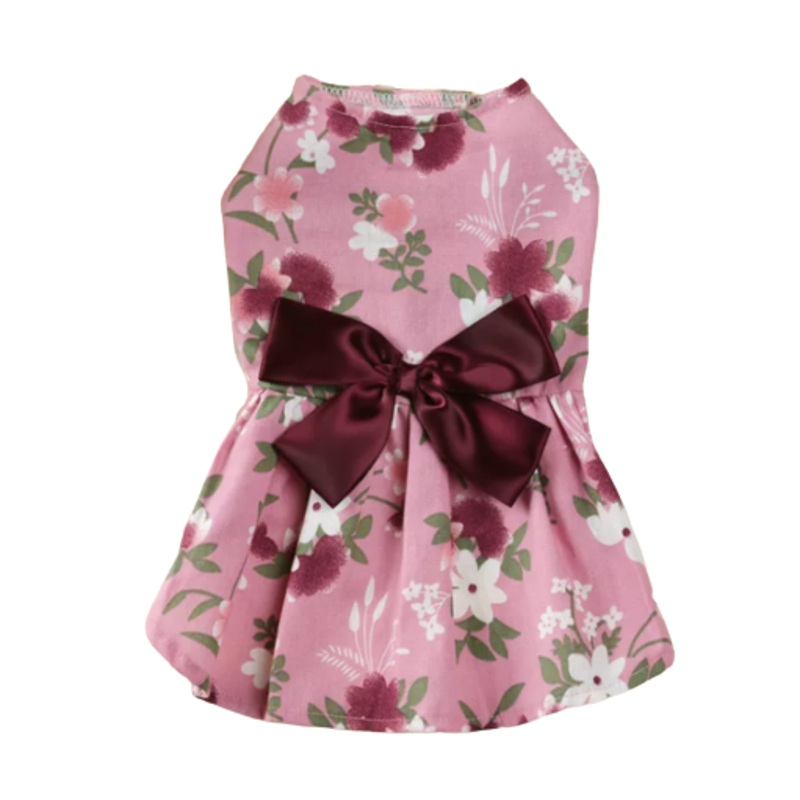 Pink Flower Dog Cat Apparel