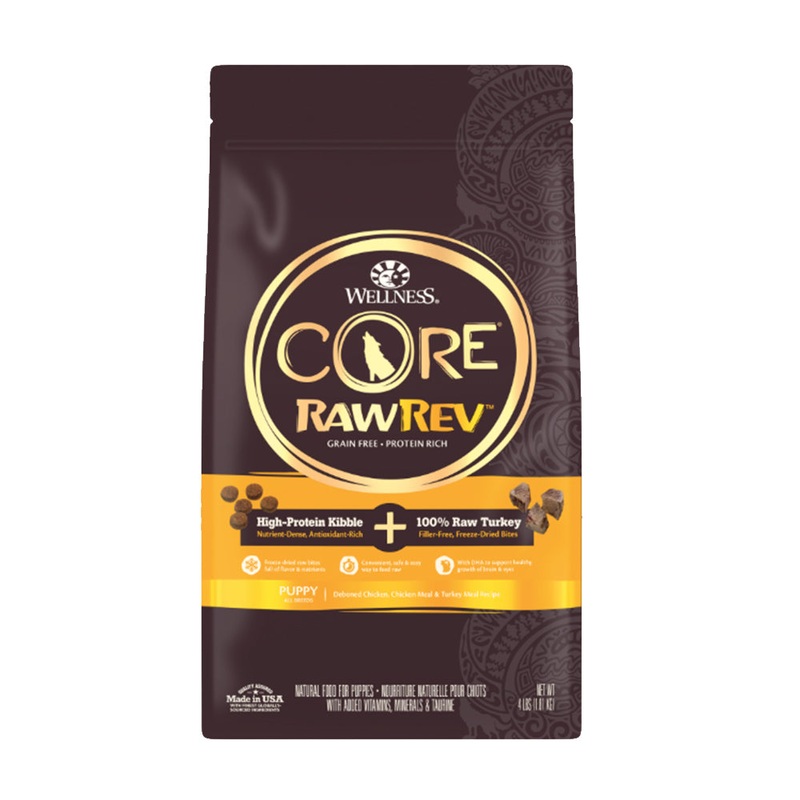 CORE RawRev Puppy + 100% Raw Turkey Grain Free Dry Dog Food